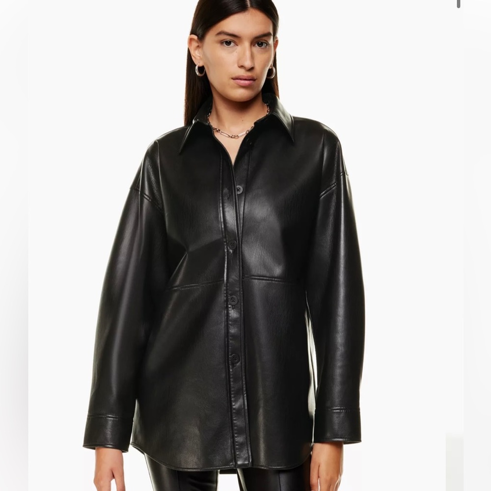 Aritzia Babaton Pelli Shirt Jacket in Black